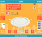 PANEL LUZ CALIDA PARA EMPOTRAR 12W 3000K (LICHT LED) (C/20) PANEL REDONDA