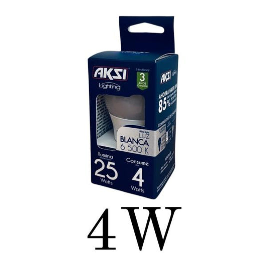 BOMBILLO 4W 6500K (AKSI) LUZ BLANCA (C/60)