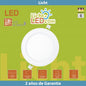 PANEL PARA EMPOTRAR 18W 6000K (LICHT LED) LUZ BLANCA (C/30) PANEL REDONDA