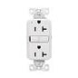 Tomacorriente Duplex GFCI TR WR 20A 125V NEMA 5-20R Especial sin Placa Blanco