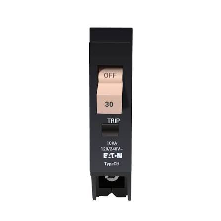 Interruptor (breaker) de enchufar tipo CHF 1P 30A 120V 10kAIC UL #14-8 AWG (CHF130)