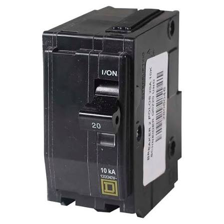 Interruptor (breaker) tipo QO 2P 20A 10kA 120/240V UL