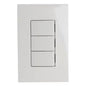 Apagador Triple Sencillo 1 Gang 15A 127VCA Con Placa Tipo ROYER Blanco (10062113WP)
