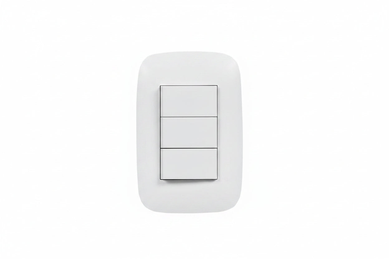Apagador Sencillo Tres Vías 1 Gang 15A 127VCA Con Placa Tipo ROYER Blanco (10062133WP)
