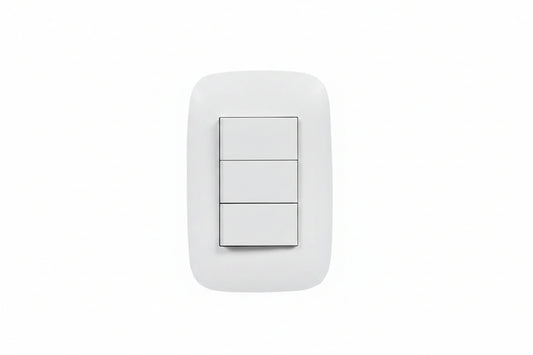 Apagador Sencillo Tres Vías 1 Gang 15A 127VCA Con Placa Tipo ROYER Blanco (10062133WP)